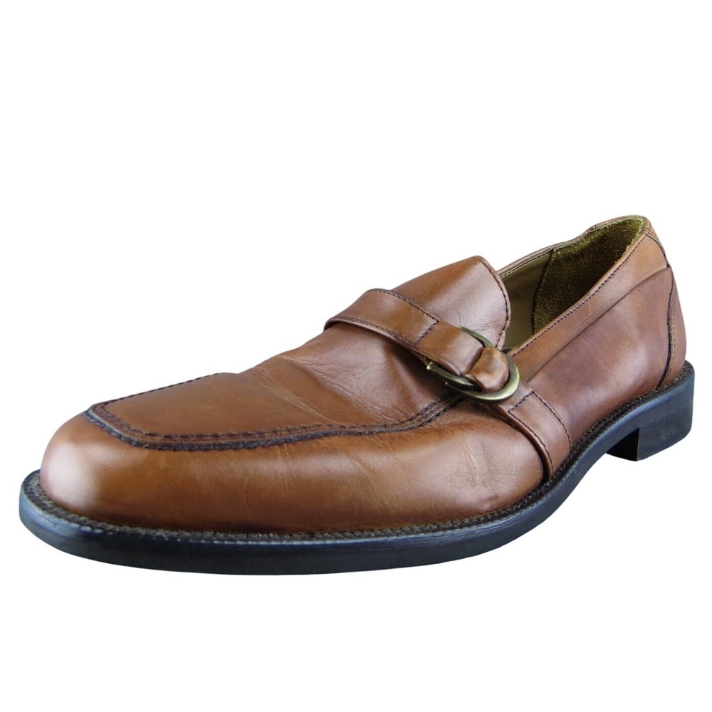 Bostonian Men Loafer Shoes Brown Leather Slip On Size 10 Medium